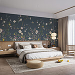 Papier peint Oiseaux et fleurs sur les branches
