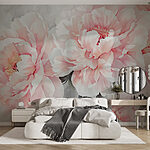 Papier peint Fleurs d'un rose tendre en pleine floraison