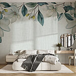 Papier peint Illustration d'une bordure florale élégante