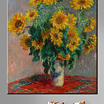Tableaux Peinture de tournesols dans un vase