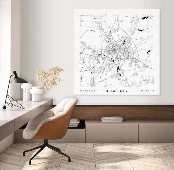 Carte d'une ville Tableaux Carte d'une ville