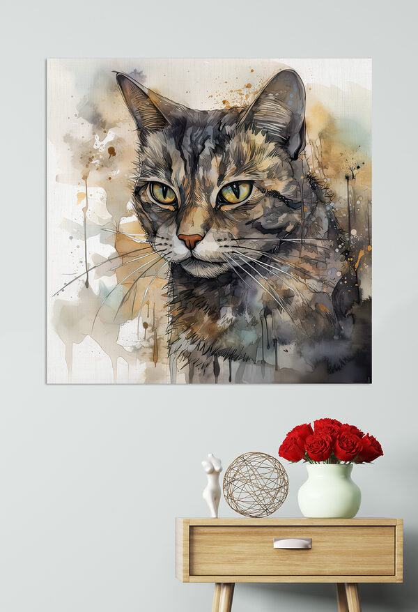 Chat aux yeux jaunes Tableaux Chat aux yeux jaunes