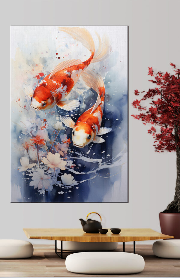 Paire de poissons nageant dans l'eau Tableaux Paire de poissons nageant dans l'eau