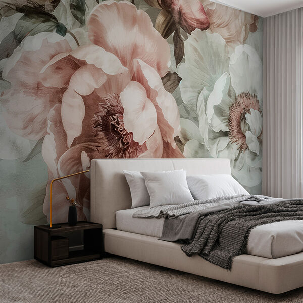 Élégante symphonie florale en fleurs Papier peint Élégante symphonie florale en fleurs