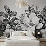 Papier peint Des fleurs monochromes en pleine floraison