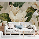 Papier peint Magnolias blancs en fleurs