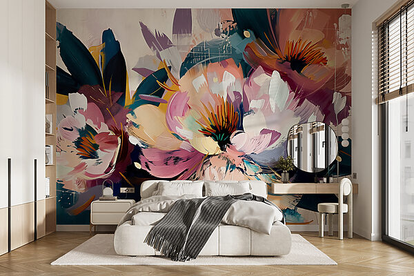 Peinture de fleurs Papier peint Peinture de fleurs