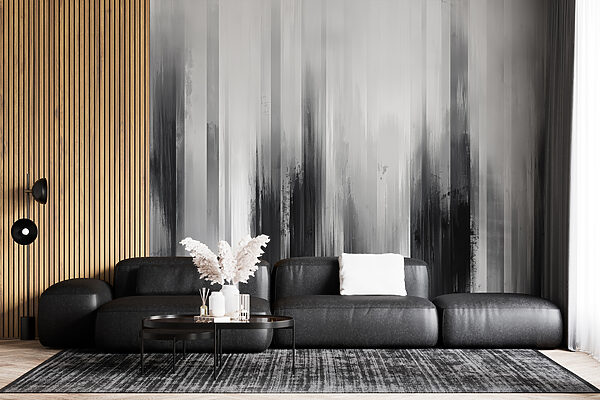 Papier peint Peinture en noir et blanc