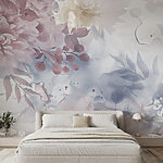 Papier peint Rêves d'aquarelles florales blush