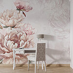Papier peint Pivoines en aquarelle délicate