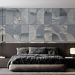 Papier peint Motif gris et blanc
