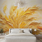 Papier peint Peinture jaune et blanche