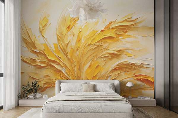 Peinture jaune et blanche Papier peint Peinture jaune et blanche