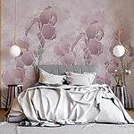 Papier peint Groupe de fleurs violettes
