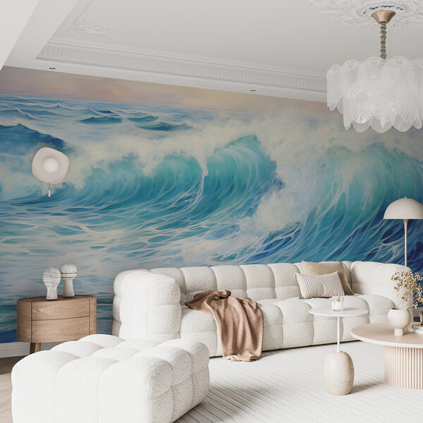 Grandes vagues dans l'océan Papier peint Grandes vagues dans l'océan