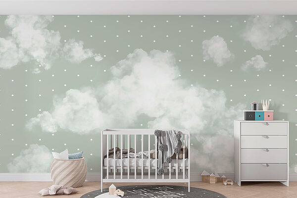 Nuages blancs dans le ciel Papier peint Nuages blancs dans le ciel