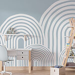Papier peint Fond blanc et gris avec des lignes blanches