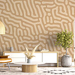 Papier peint Motif marron et blanc