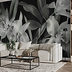 Papier peint Orchidées monochromes en fleurs