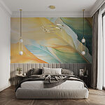 Papier peint Chuchotement des couleurs en vagues douces