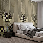 Papier peint Motif de lignes noires