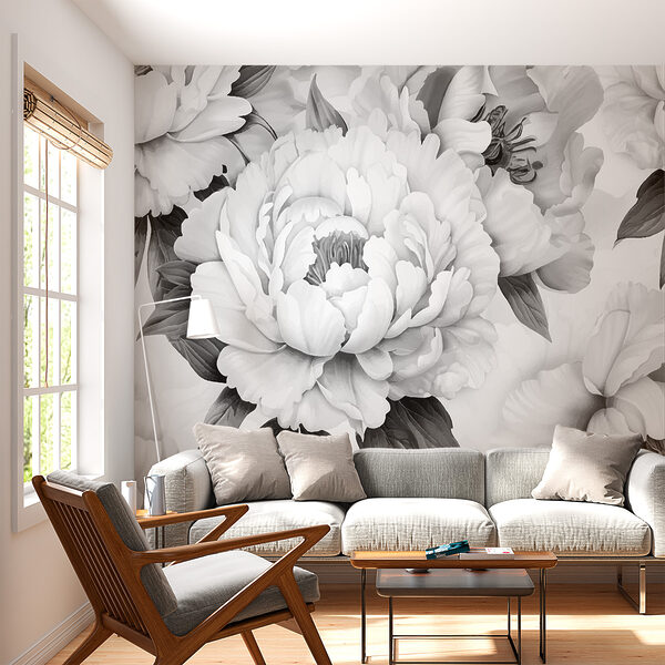 Monochrome Blossoms in Bloom Papier peint Monochrome Blossoms in Bloom