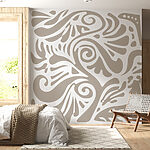 Papier peint Motif blanc et gris