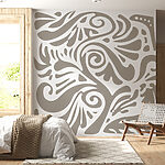Papier peint Motif blanc et gris