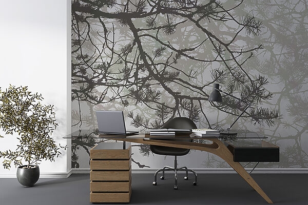 Branches d'arbres avec aiguilles Papier peint Branches d'arbres avec aiguilles