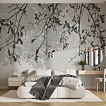 Papier peint Branches d'arbre avec feuilles