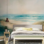 Papier peint Peinture d'une plage