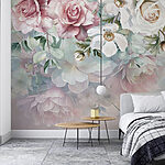 Papier peint Peinture de fleurs sur une surface