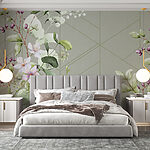 Papier peint Symphonie florale élégante sur toile
