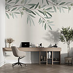 Papier peint Branche avec feuilles et olives