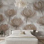 Papier peint Des tourbillons gracieux dans des teintes douces