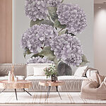 Papier peint Hortensias lavande en élégante floraison