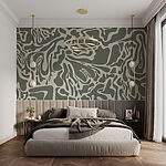 Papier peint Des tourbillons abstraits se fondent en harmonie