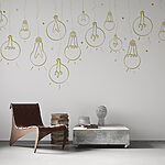 Papier peint Ligne d'ampoules