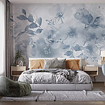 Papier peint Aquarelle florale éthérée paysage de rêve
