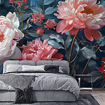 Papier peint Groupe de fleurs sur une plante