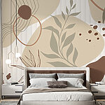 Papier peint Harmonie automnale abstraite en beige