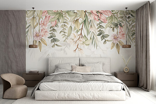 Élégance florale dans les pastels doux Papier peint Élégance florale dans les pastels doux