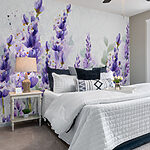 Papier peint Groupe de fleurs violettes