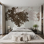Papier peint Branches d'arbre avec feuilles