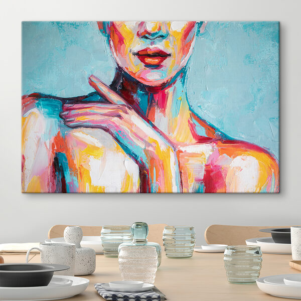 Peinture d'une femme avec la main sur l'épaule Tableaux Peinture d'une femme avec la main sur l'épaule