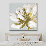 Tableaux Elegant Bloom en blanc et jaune