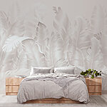 Papier peint Groupe de plumes blanches