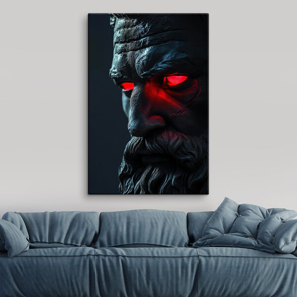 Statue d'un homme aux yeux rouges Tableaux Statue d'un homme aux yeux rouges