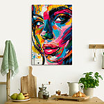 Tableaux Visage coloré d'une femme