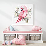 Tableaux Oiseau rose sur une branche